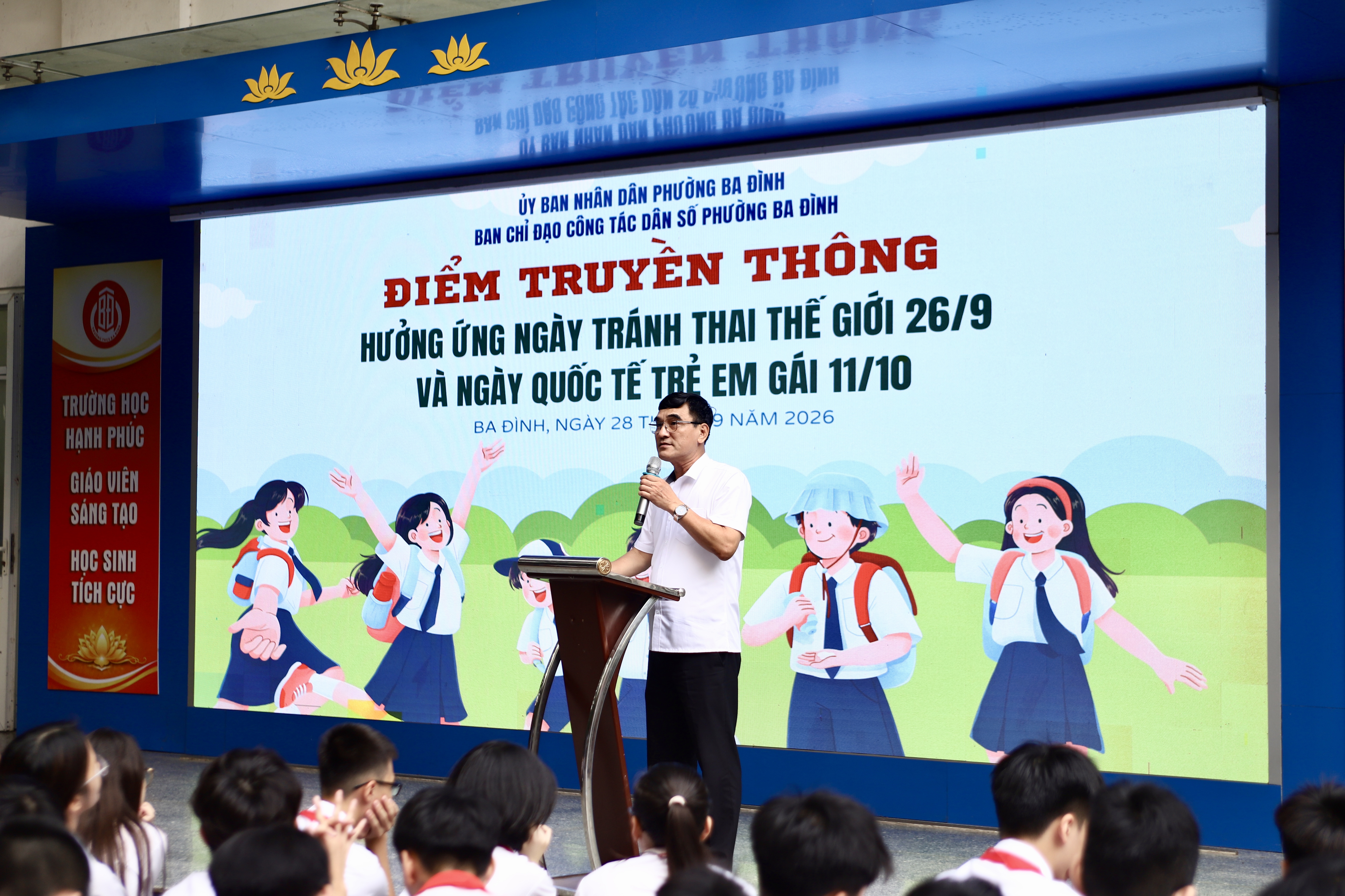 Phường Ba Đình truyền thông tránh thai, sức khỏe sinh sản và bảo vệ trẻ em gái - Ảnh 1.