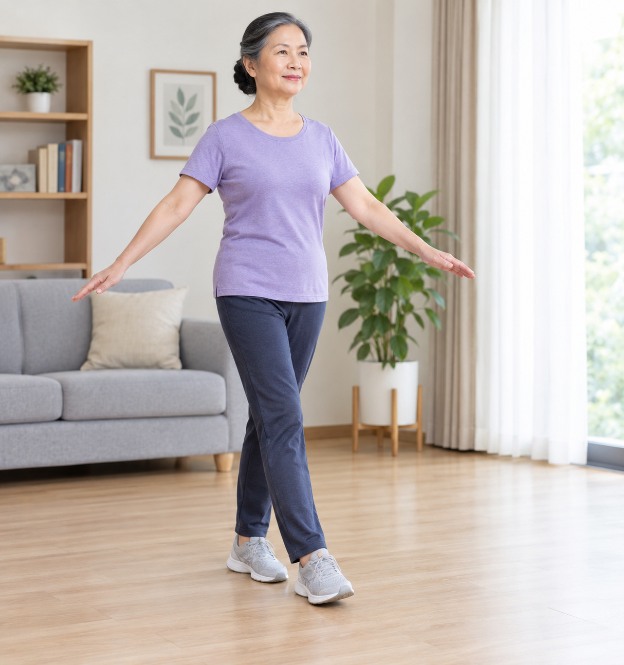 3 bài tập giúp giảm nguy cơ té ngã, bảo vệ xương sau tuổi 60 - Ảnh 2.