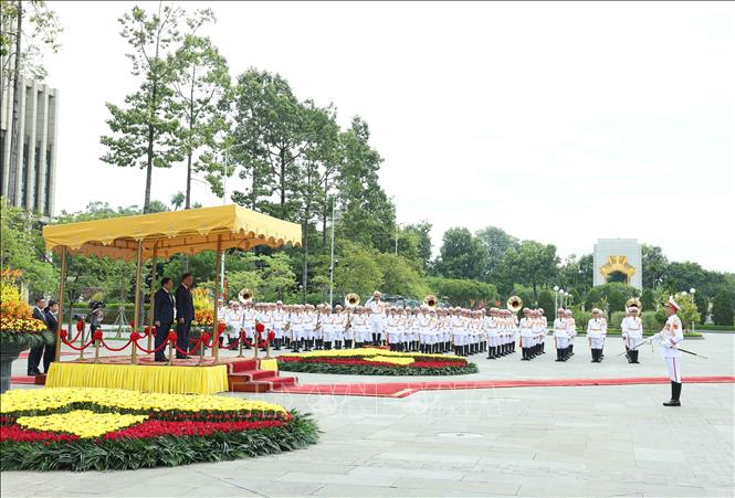 Tổng Bí thư, Chủ tịch nước Tô Lâm chủ trì Lễ đón Tổng thống Myanmar- Ảnh 7.