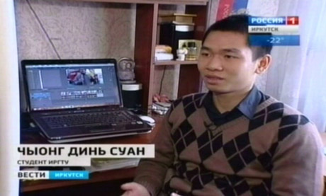 Chàng trai Mường gây chú ý trên truyền hình Nga 1 Chàng trai Mường gây chú ý trên truyền hình Nga 1
