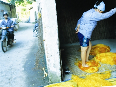 Kinh hãi làm miến ở làng nghề 1