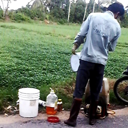 Kinh hoàng rau muống "tắm" hóa chất, dầu nhớt  2