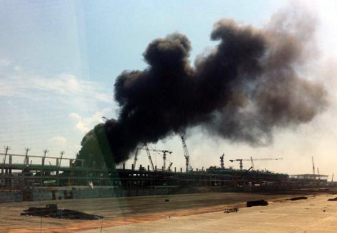 Cháy nhà ga T2 sân bay Nội Bài 1