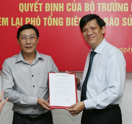 Công bố Quyết định bổ nhiệm lại Phó Tổng biên tập báo SK&ÐS 1