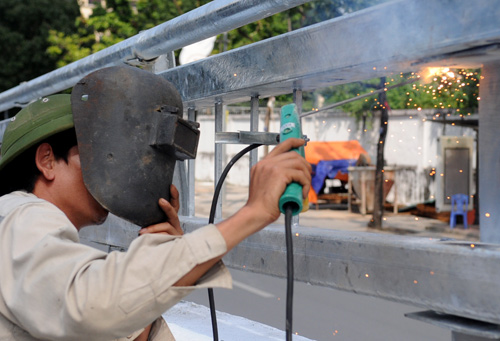 Cầu vượt dầm thép lớn nhất nước trước ngày thông xe 4 Cầu vượt dầm thép lớn nhất nước trước ngày thông xe 4