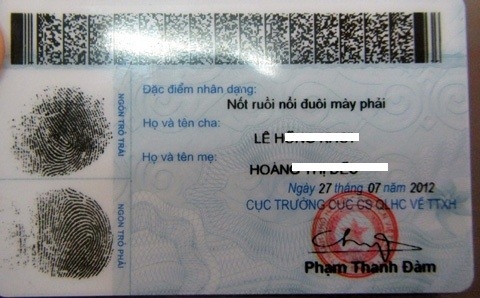 Chính thức bỏ ghi tên cha, mẹ trên CMND 1