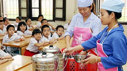 Thanh tra đột xuất bếp ăn trường học 1