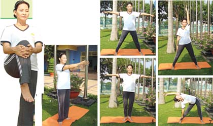 bài tập yoga khởi động đứng