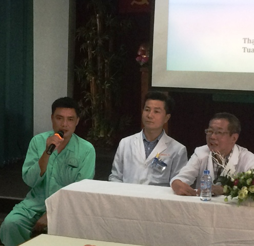 Bệnh nhân Lâm T. Đ đã bình phục sau khi được các BS BV Tai Mũi Họng TP.HCM tiến hành nội soi lấy dị vật