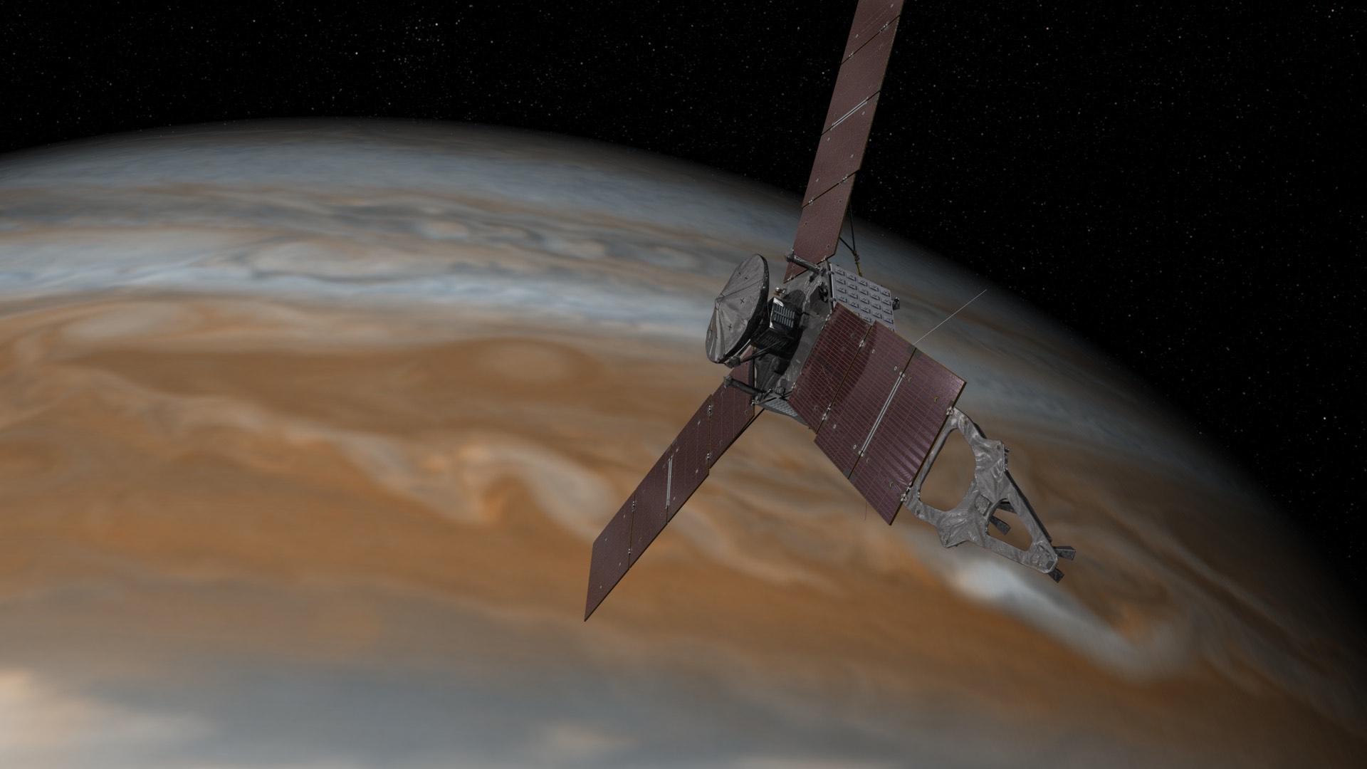 Tàu vũ trụ Juno của NASA phóng vệ tinh trong sứ mệnh chinh phục sao Mộc Tau-vu-tru-Juno-cua-NASA-trong-su-menh-chinh-phuc-sao-Moc