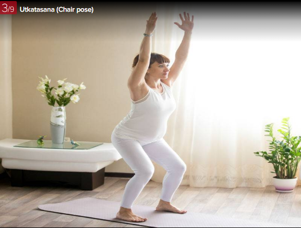 yoga, dong tac yoga cho phu nu mang thai - tu the chiec ghe