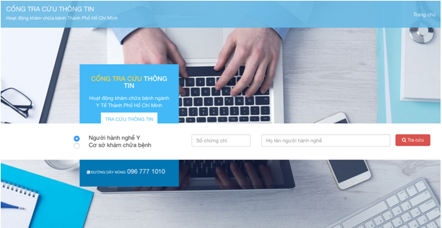 Cổng tra cứu thông tin hoạt động khám chữa bệnh