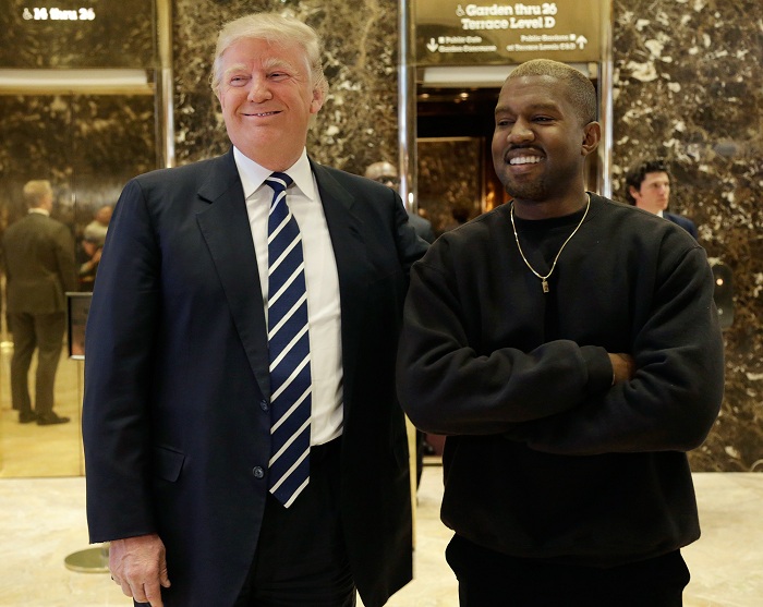 Đôi bạn lâu năm Donald Trump và Kanye West
