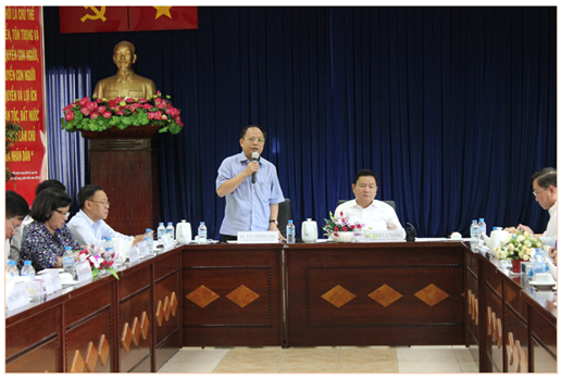 Đồng chí Tất Thành Cang, Phó bí thư thường trực phát biểu chỉ đạo