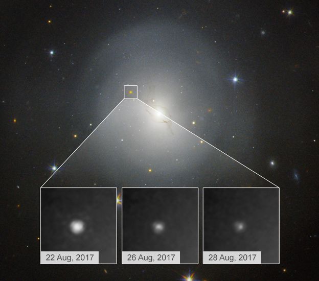 Kính viễn vọng vũ trụ Hubble quan sát ánh sáng từ sự hợp nhất ngôi sao neutron 