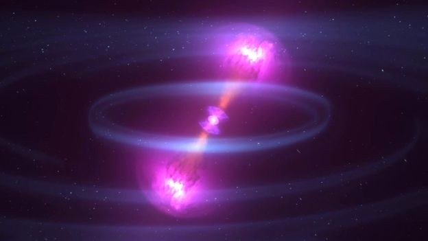 Sự hợp nhất của 2 ngôi sao neutron cách trái đất 130 triệu năm ánh sáng