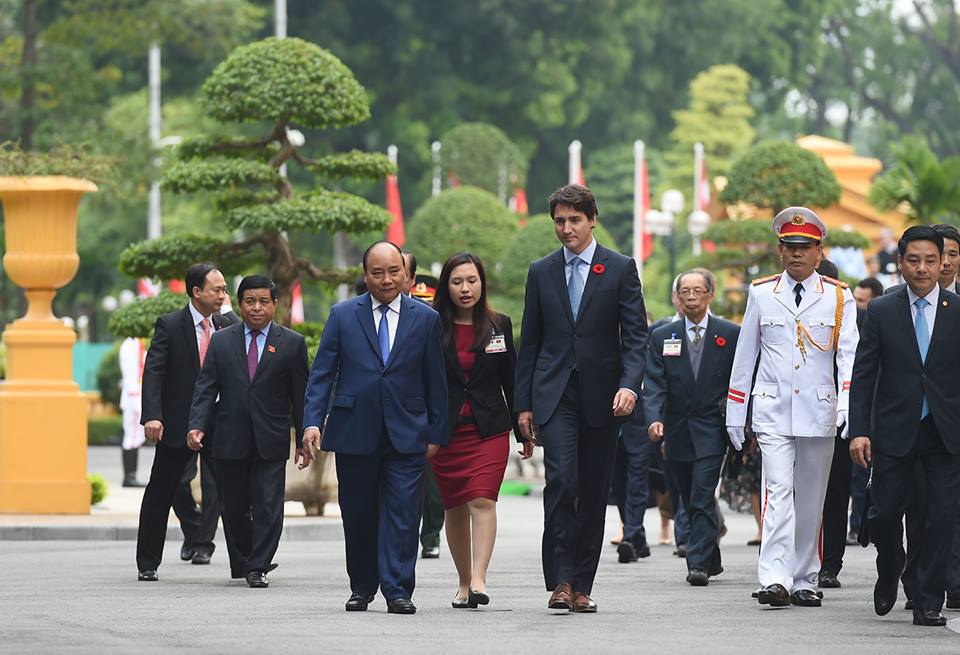 lễ đón chính thức Thủ tướng Canada