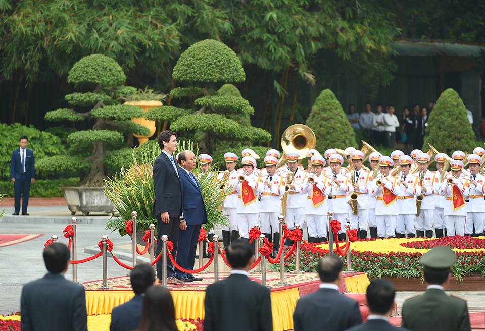 Lễ đón chính thức Thủ tướng Canada Justin Trudeau tại Việt Nam