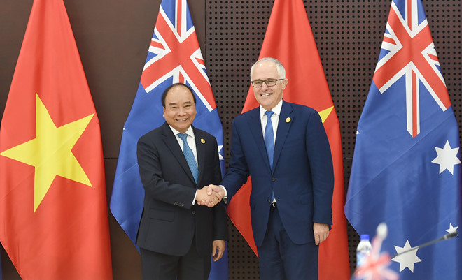 Thủ tướng Nguyễn Xuân Phúc và Thủ tướng Australia- Malcolm Turnbull hội đàm tại APEC 2017