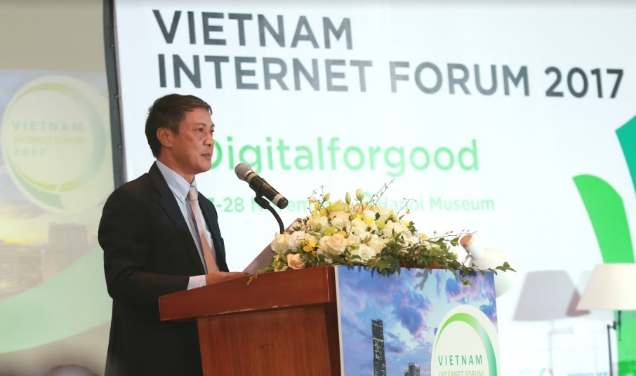 Thứ trưởng Bộ Thông tin và Truyền thông Phạm Hồng Hải tại lễ khai mạc Diễn đàn Internet Việt Nam