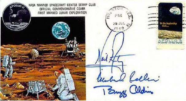 Phong bì thư có chữ ký của Neil Armstrong