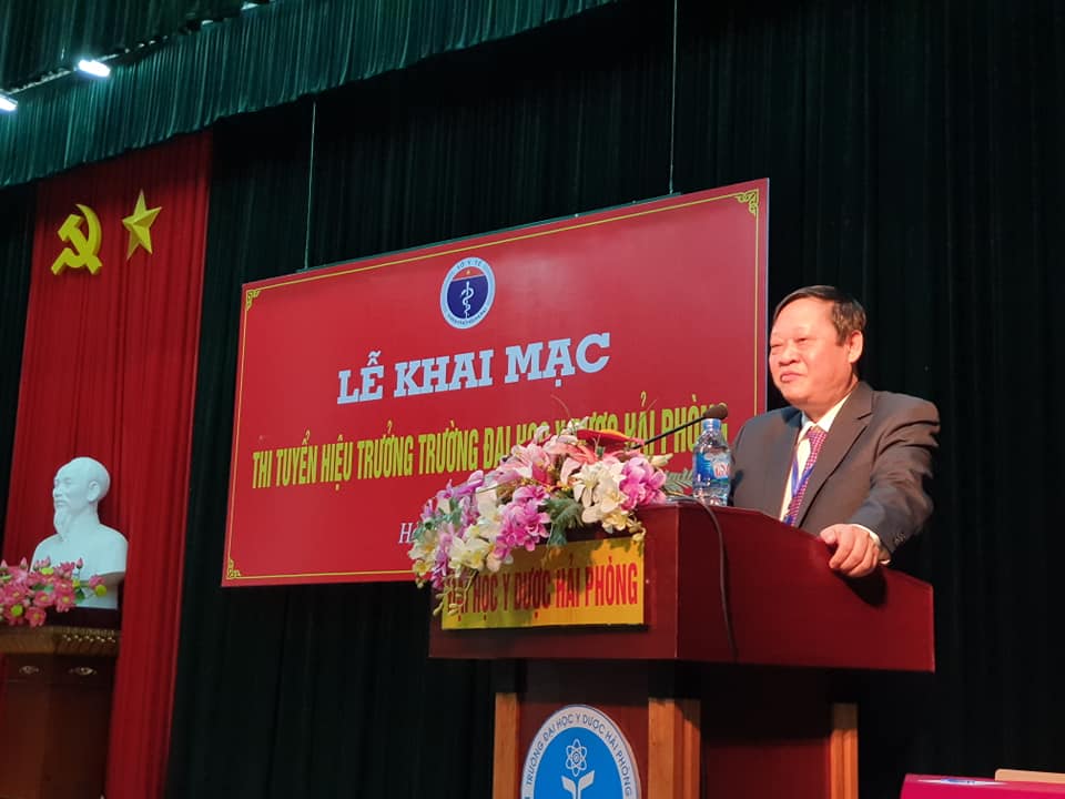 GS.TS. Nguyễn Viết Tiến tham dự Lễ khai mạc thi tuyển Hiệu trưởng Trường Đại học Y dược Hải Phòng