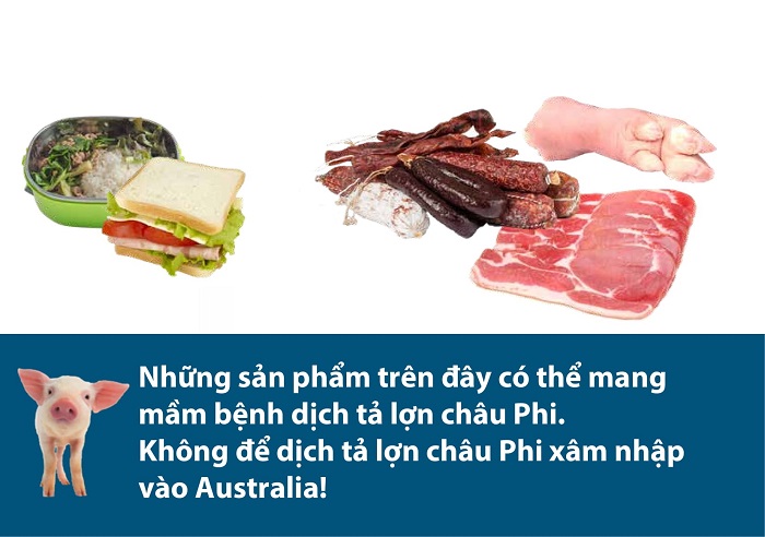 Sản phẩm thịt lợn bị cấm mang vào Australia