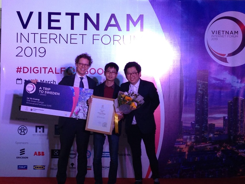 Tuabin gió 1516 Green Design sản xuất điện cho người nghèo giành Giải nhất tại Internet Forum 2019