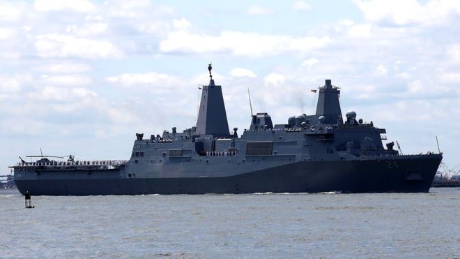 Tàu chiến Mỹ USS Arlington sẽ gia nhập hạm đội USS Abraham Lincoln ở Vùng Vịnh