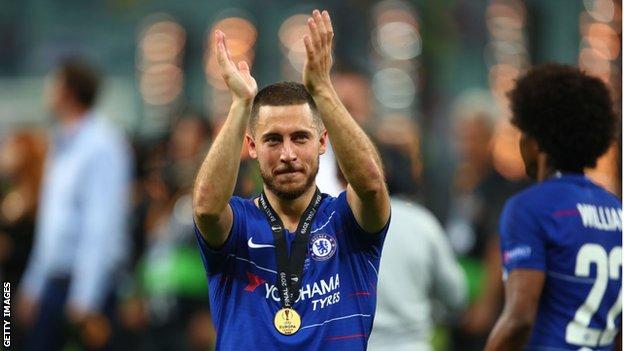 Tiền đạo người Bỉ Eden Hazard cùng Chelsea vô địch Europa League 2019