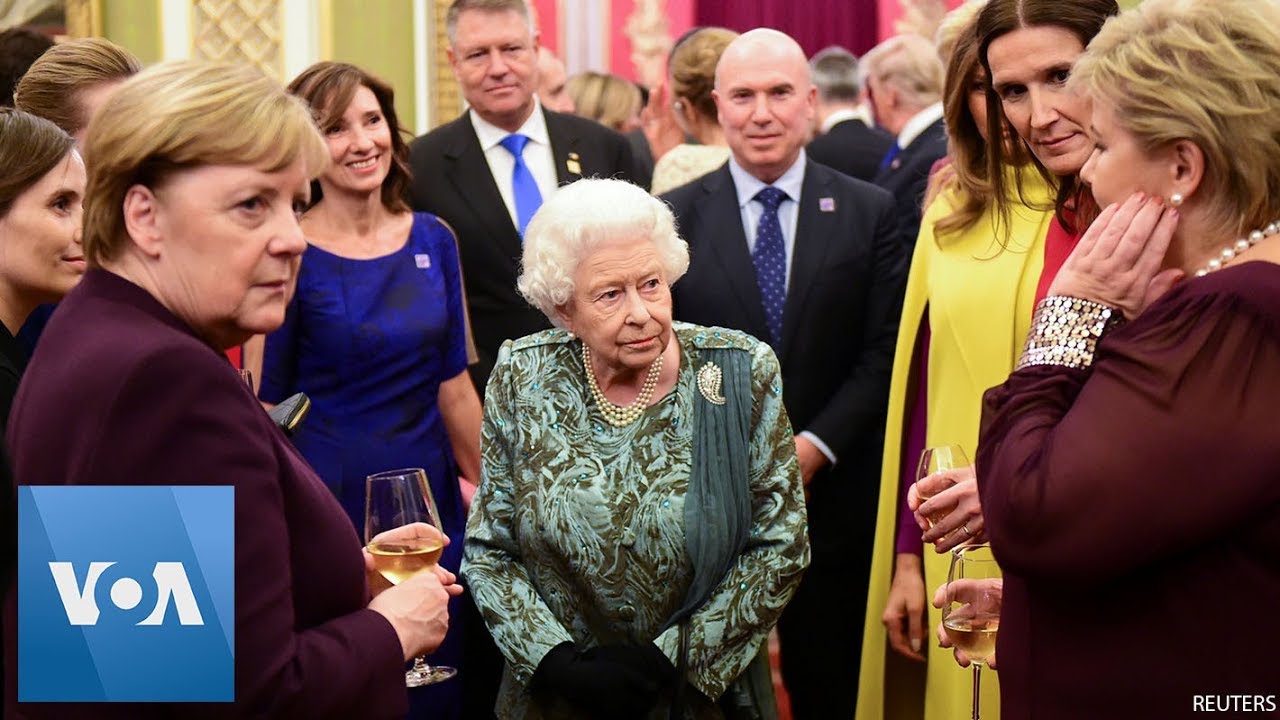 Nữ hoàng Anh Elizabeth II đón tiếp các nhà lãnh đạo thế giới tham dự Thượng đỉnh NATO ở London, trong đó có Thủ tướng Đức Angela Merkel