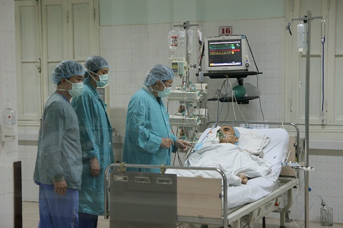 Bệnh nhân được ghép tim tại BV Việt Đức . Ảnh TM