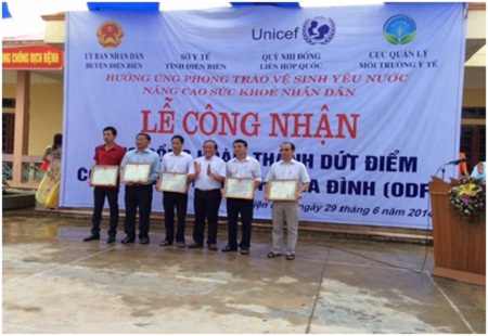 Lễ công nhận ODF tại Nà Tấu, Điện Biên, năm 2014.