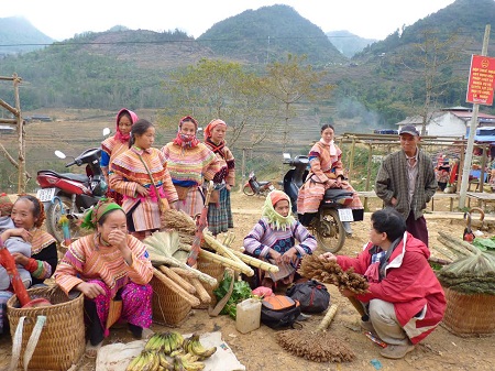 Một góc phiên chợ Bắc Hà.