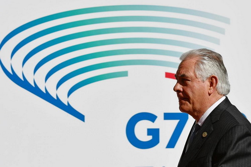 Ngoại trưởng Mỹ Rex Tillerson tham dự Hội nghị Ngoại trưởng G7 với nhiều thách thức trong vấn đề Syria.