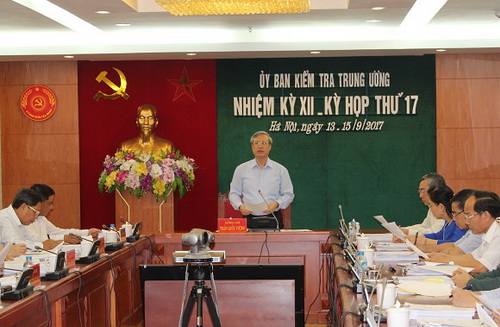 Kỳ họp thứ 17 của UBKTTW đã xem xét, kết luận về hàng loạt sai phạm nghiêm trọng.