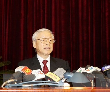 Tổng Bí thư Nguyễn Phú Trọng phát biểu khai mạc Hội nghị.