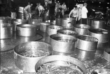 Hải sản bày bán tại một chợ phía Nam.