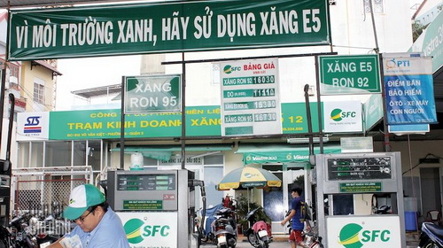 Từ 1/1/2018, sẽ thay thế hoàn toàn xăng A92 bằng xăng E5.