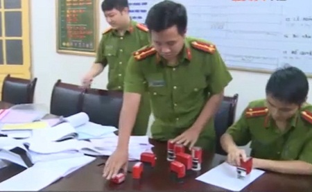 Tang vật vụ án được cơ quan công an thu giữ.