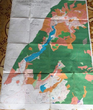 Tấm bản đồ điều chỉnh quy hoạch rừng từ tháng 5/2008.