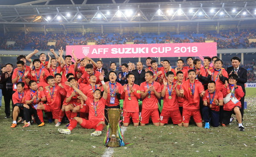 Đội tuyển Việt Nam vô địch AFF Cup 2018. Ảnh: Minh Tuấn