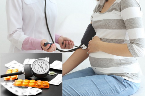 Phụ nữ có thai bị tăng huyết áp cần đi khám để được dùng thuốc thích hợp.