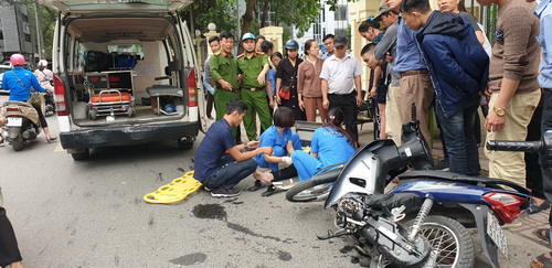 Vụ lái xe gây tai nạn rồi bỏ chạy trên đường Nguyễn Công Hoan - Ngọc Khánh.