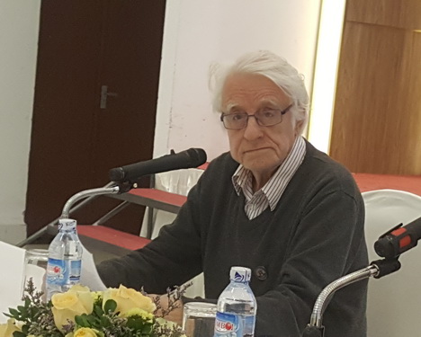 GS.TS. Gunter Giesenfeld tại Hội thảo văn học “Văn học Việt Nam - Sức sống của một dân tộc yêu hòa bình”.