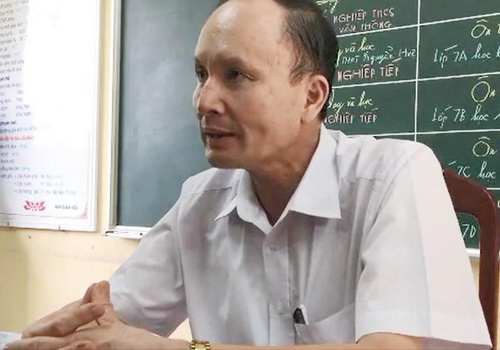 Ông Nguyễn Văn Thược - Hiệu trưởng Trường THCS Tô Hiệu trao đổi với phóng viên.