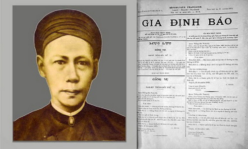 Chân dung Trương Vĩnh Ký và tờ báo quốc ngữ đầu tiên là Gia Định Báo (1865-1910).