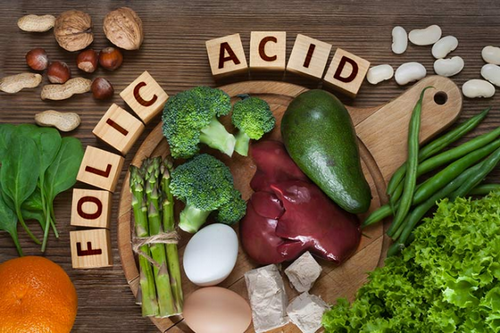 Một số thực phẩm giàu acid folic.