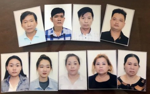 Các đối tượng trong vụ án. Ảnh: cơ quan công an cung cấp.