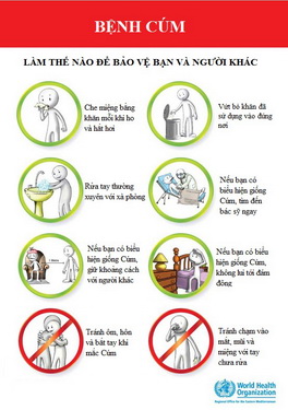 Khuyến cáo phòng ngừa bệnh cúm.